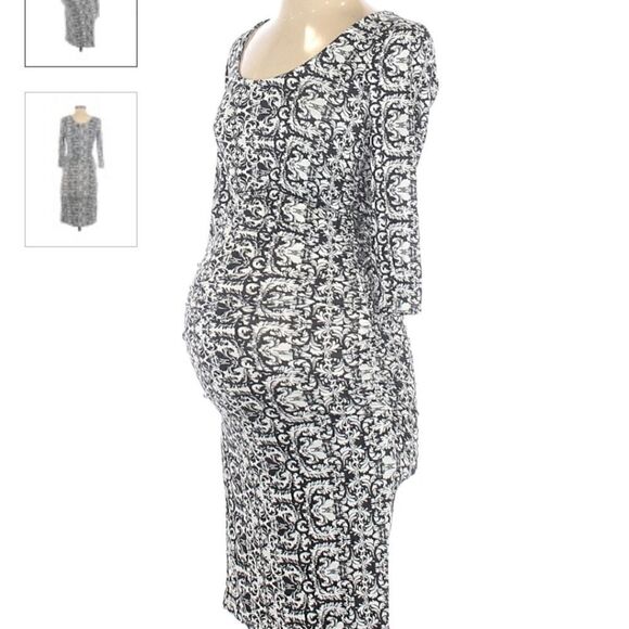ISABELLA OLIVER Ruched Florial Dress - Size 3 - Picture 1 of 6